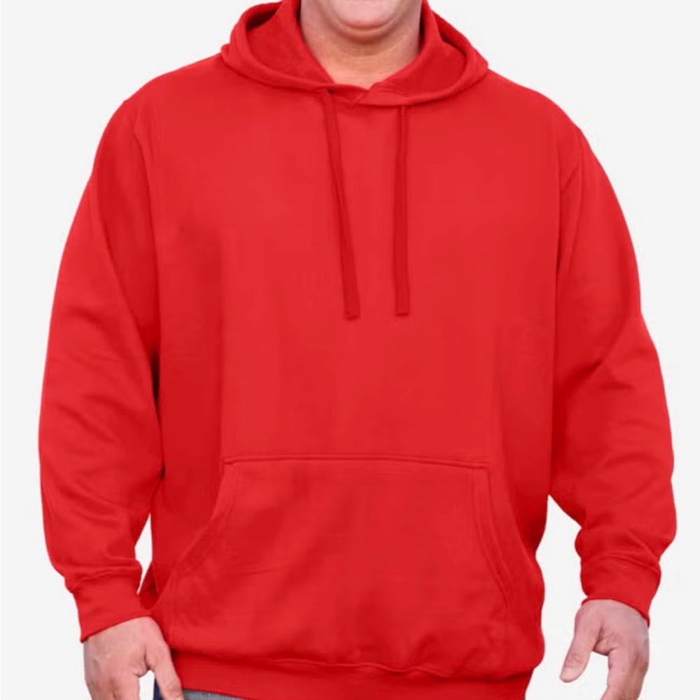 Hanes Men’s Red Pullover Hoodie Size 5XL